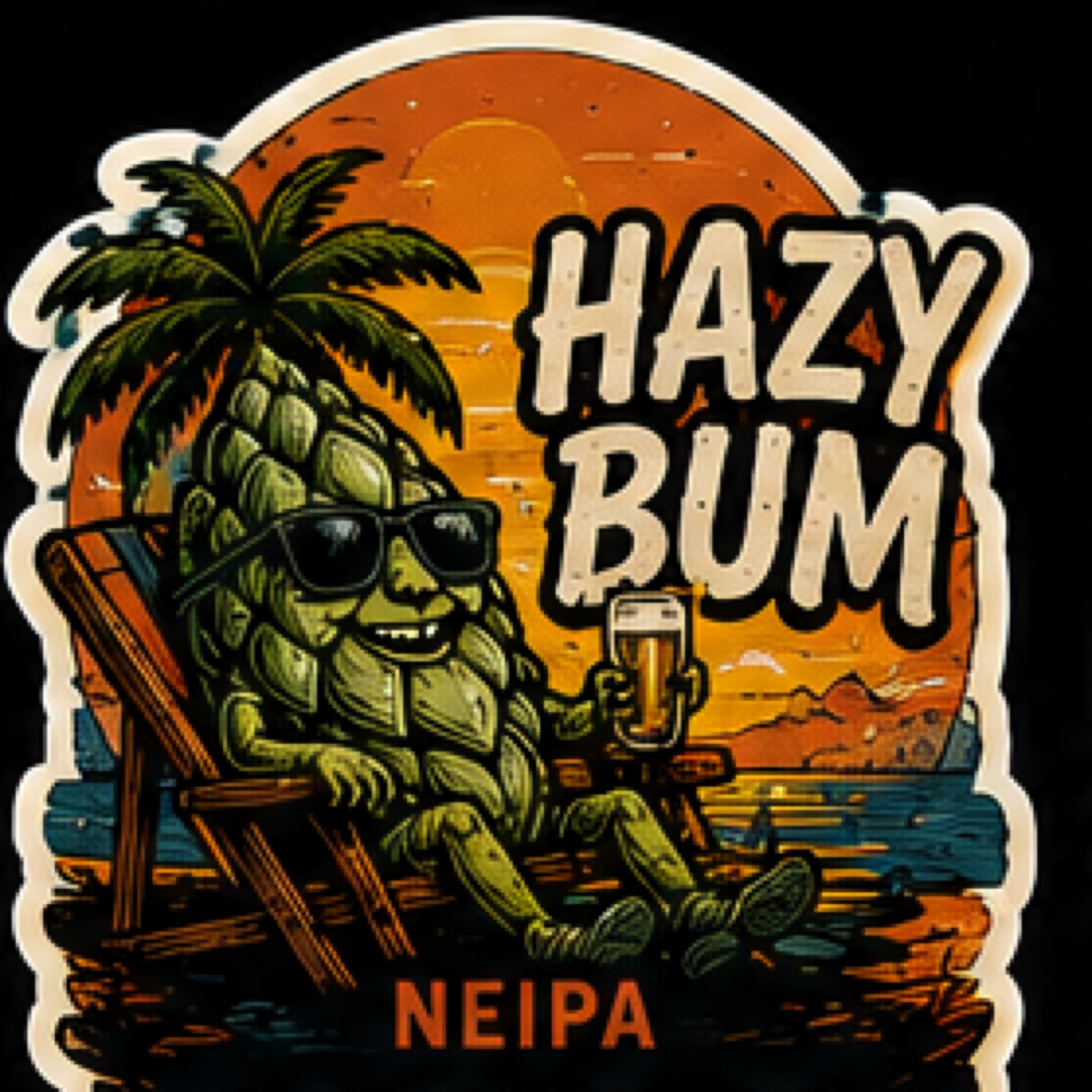 Glass of Hazy Bum, a NEIPA from The Keg Stand Brewing Co.
